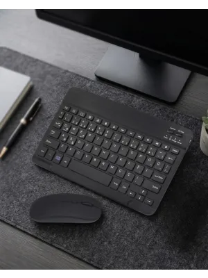 Bluetooth Klavye Mouse Seti Taşınabilir Wireless Bilgisayar Aksesuarı