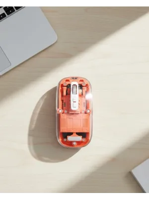 Bluetooth Ve Usb Destekli Kablosuz Şeffaf Mouse Sessiz Kullanım