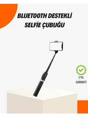Bluetooth’lu Işıklı Selfie Çubuğu – Katlanabilir, 130 Cm