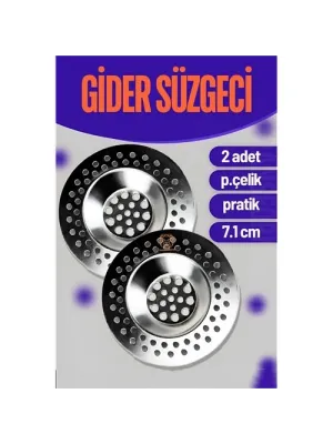 Çelik Lavabo Süzgeci 2 ADET