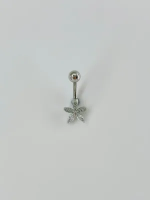 Çiçek Detaylı Göbek Piercing - Pg0028