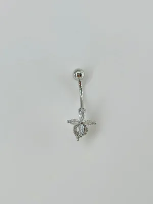 Çiçek Detaylı Göbek Piercing - Pg0032