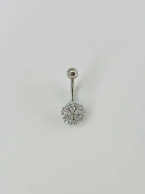 Çiçek Detaylı Göbek Piercing - Pg0041