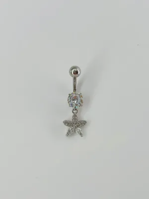 Çiçek Detaylı Göbek Piercing - Pg0045