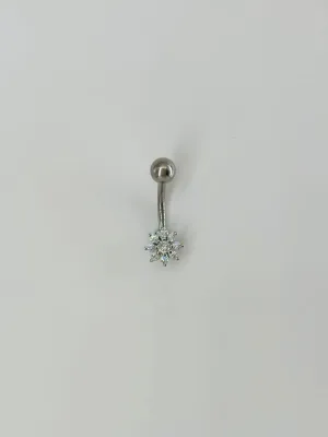 Çiçek Detaylı Göbek Piercing - Pg0069