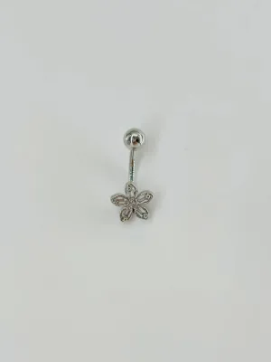 Çiçek Detaylı Göbek Piercing - Pg0085