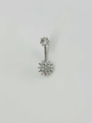 Çiçek Detaylı Göbek Piercing - Pg0088