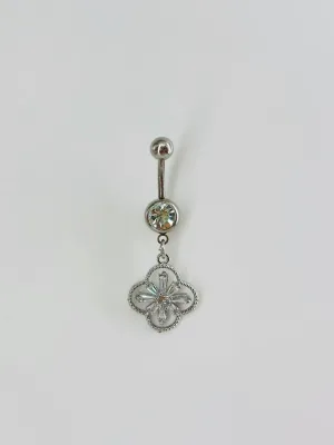 Çiçek Detaylı Göbek Piercing - Pg0099