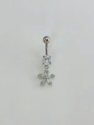 Çiçek Detaylı Göbek Piercing - Pg0134