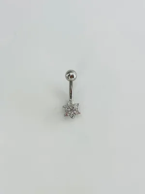Çiçek Detaylı Göbek Piercing - Pg0159