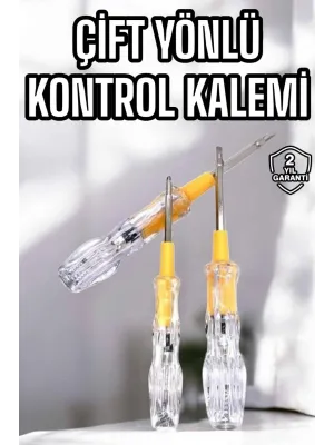 Çift Taraflı Elektrik Kontrol Kalemi Şeffaf Tornavida