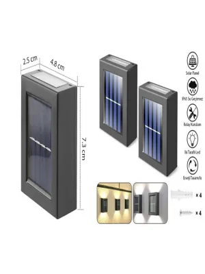 Çift Yönlü Sensörlü Modern Bahçe Ve Duvar Led,