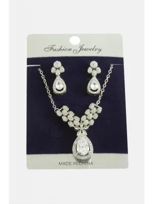 Damla Zirkon Taşlı Set Kolye