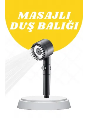 Duş Başlığı Yüksek Basınçlı Masaj Taraklı 3 Kademeli