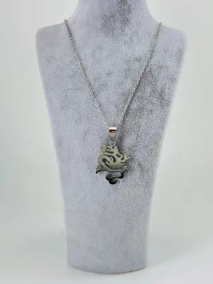 Ejderha Figürlü Çelik Erkek Kolye - Ekl0099