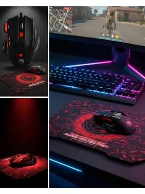 Ergonomik Gaming Mouse Ve Mousepad 3 Dpı Ayarlı Led Işıklı Tasarım