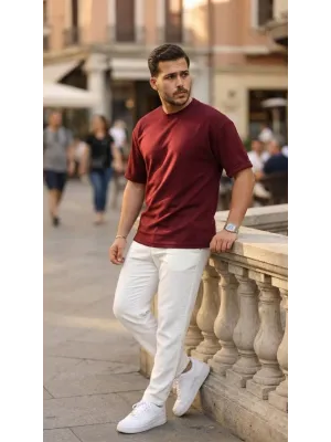 Erkek Duble Kol Basic Tişört