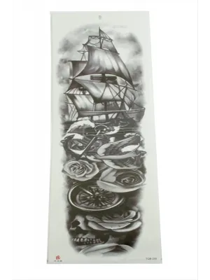 Gemi Tattoo Kol Dövme Sticker