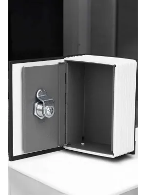 Gizli Kasa Kitap Görünümlü Anahtarlı Çelik Mini Kasa