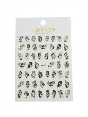 Gül Kız Tattoo Dövme Sticker