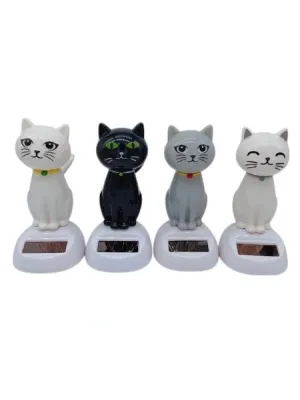 Güneş Enerjili Solar Sallanan Kedi
