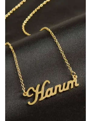 Hanım isimli kolye (Kişiye Özel)