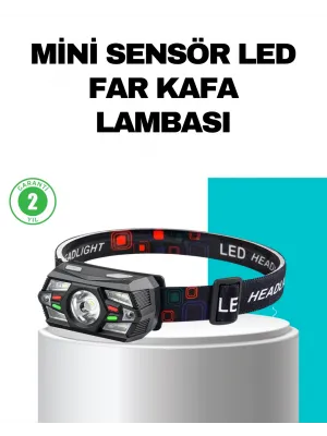 Hareket Sensörlü Şarjlı Led Far Suya Dayanıklı Çok Modlu