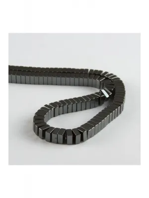 Hematit Kalın Kare Taşı 6 mm