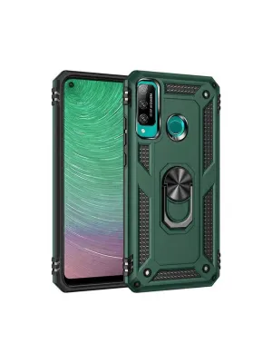 Huawei P40 Lite E Kılıf Sofya Yüzüklü Silikon Kapak - Yeşil