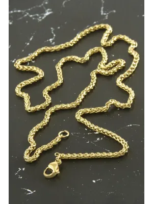 İç İçe Zincir Çelik Kolye 55 cm