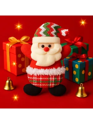 2026 Noel Yılbaşı Çam Ağacı Süsü Peluş Tekstil Örme Orta Boy 17 cm x 11 cm