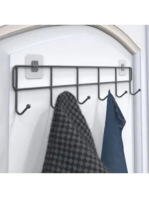 6lı Yapışkanlı Kapı Arkası Askı