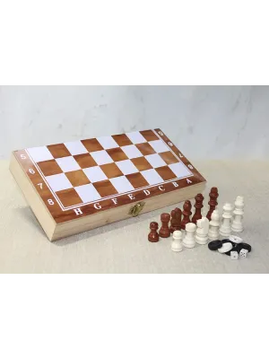 Ahşap Kutulu Satranç Model 2