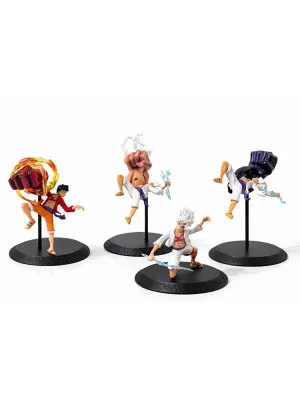 Anime One Piece Luffy Figürü 4lü Set
