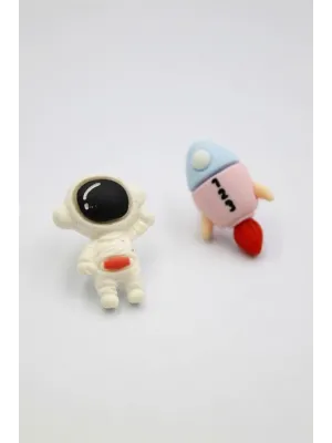IEG - Astronot Hamur Küpe - Çok Renkli