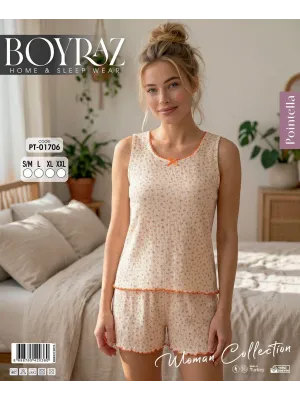 ieg™ Boyraz PT-01706 Kadın Pointella Şortlu Takım