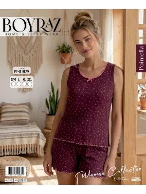 ieg™ Boyraz PT-01879 Kadın Pointella Şortlu Takım