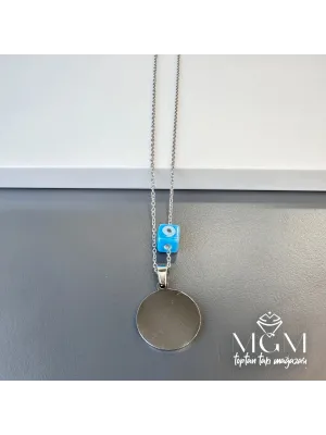 IEG - Çelik Plaka Kolye Nazar Boncuklu