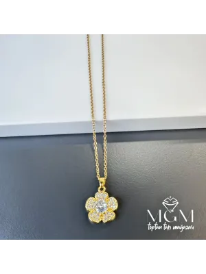 IEG - Çelik Zirkon Taşlı Kolye