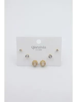 IEG - Çoklu Set Küpe - Altın