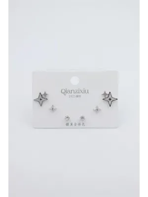 IEG - Çoklu Set Küpe - Gümüş