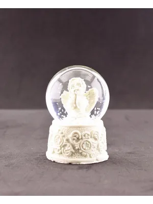 Dekoratif Mini Kanatlı Melek Kar Küresi 6 cm