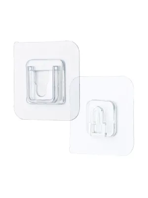 ieg™  Eşya Sabitleme Askısı 10 Çift Şeffaf Çift Taraflı Yapışkanlı Geçmeli Klips