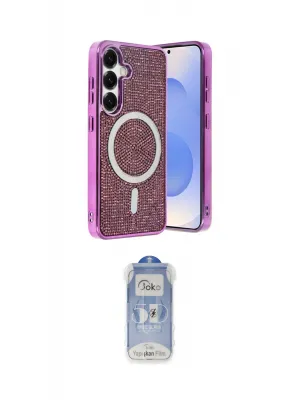 ieg™ Galaxy S23 FE Kılıf Eksen Çizgi - Siyah Joko Magic 5D Cam
