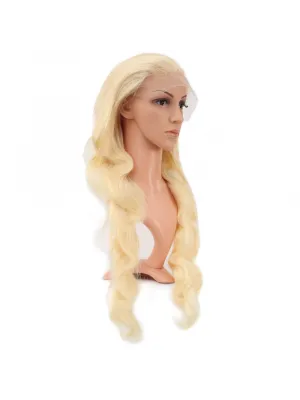 Gerçek Front Lace Dalgalı Platin Tül Peruk - 80-85cm