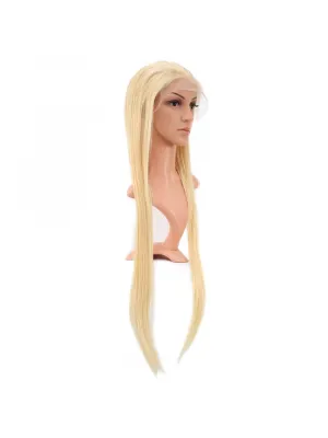 Gerçek Front Lace Düz Platin Tül Peruk - 85-90cm