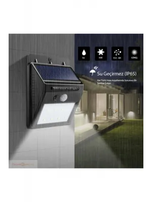 Hareket Sensörlü Solar Dış Mekan Lambası
