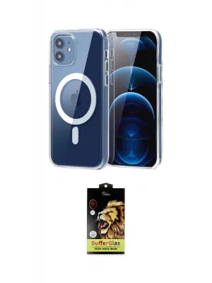 ieg™ iPhone 11 Kılıf Ahenk Minimal Serisi - Siyah Buffer Cam Ekran Koruyucu