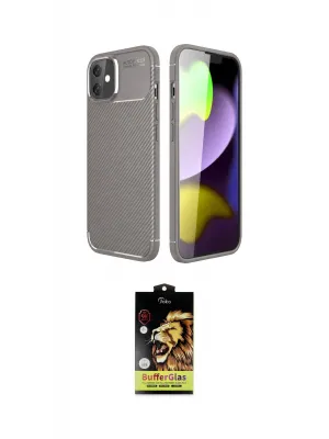 ieg™ iPhone 11 Kılıf Eksen Form Prime - Siyah Buffer Cam Ekran Koruyucu