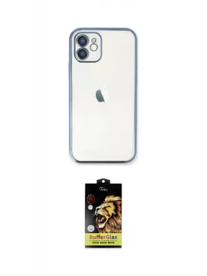 ieg™ iPhone 11 Kılıf Vadi Minimal - Siyah Buffer Cam Ekran Koruyucu